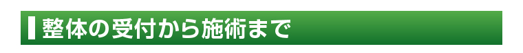 整体の受付から施術まで